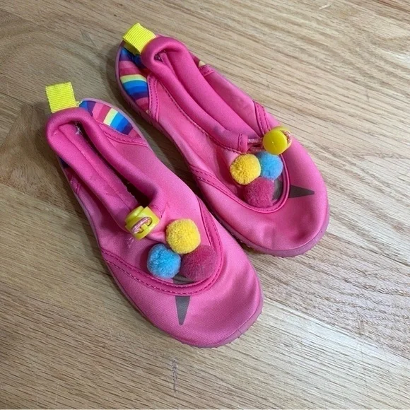 Lily & Dan Unicorn Water Shoes Pink 9 10 Kids Girls Toddler - Picture 3 of 8